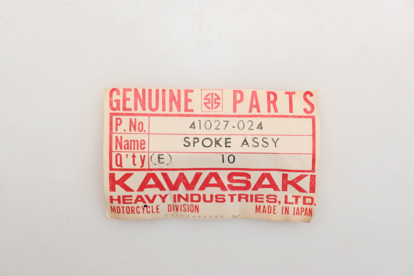 New OEM Kawasaki 41027-024 Inner Spokes Qty 10 NOS