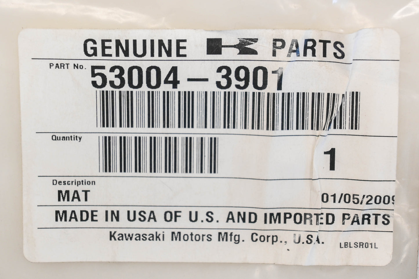 New OEM Kawasaki 53004-3901 28-1/2" x 4" Left Hand Front Deck Mat Qty 1 NOS
