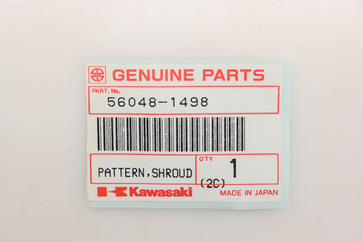New OEM Kawasaki 56048-1498 Right Hand Shroud Decal Qty 1 NOS