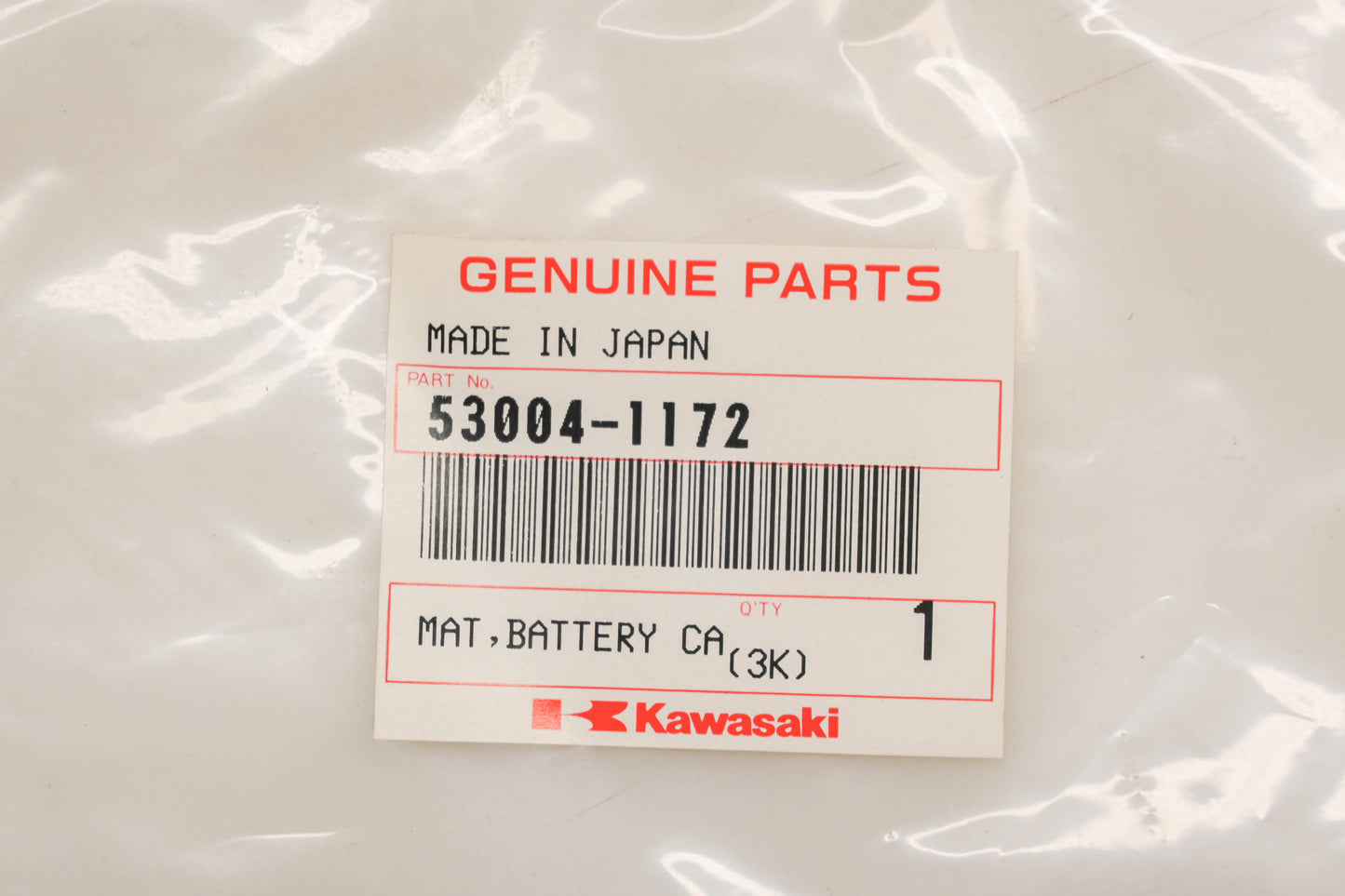 New OEM Kawasaki 53004-1172 Battery Case Mat Qty 1 NOS
