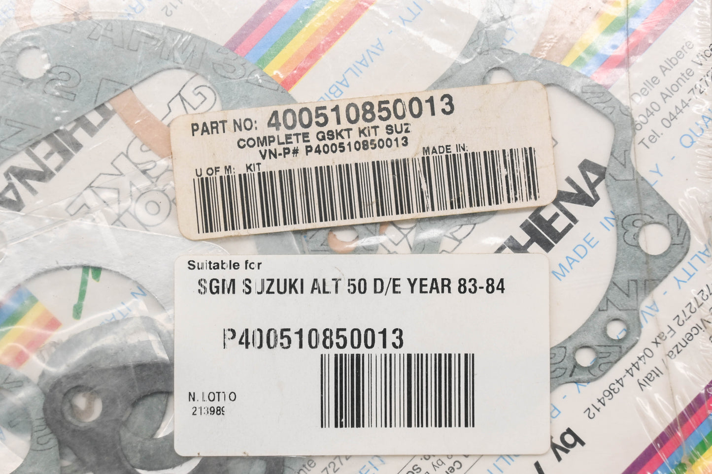 Athena 400510850013 Motor Gasket by Complete Gasket Kit Suzuki Alt 50 D E '83-84 Qty 1 NOS