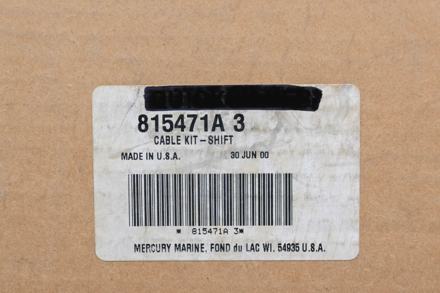 Aftermarket 815471A3 Shift Cable Kit Qty 1 NOS