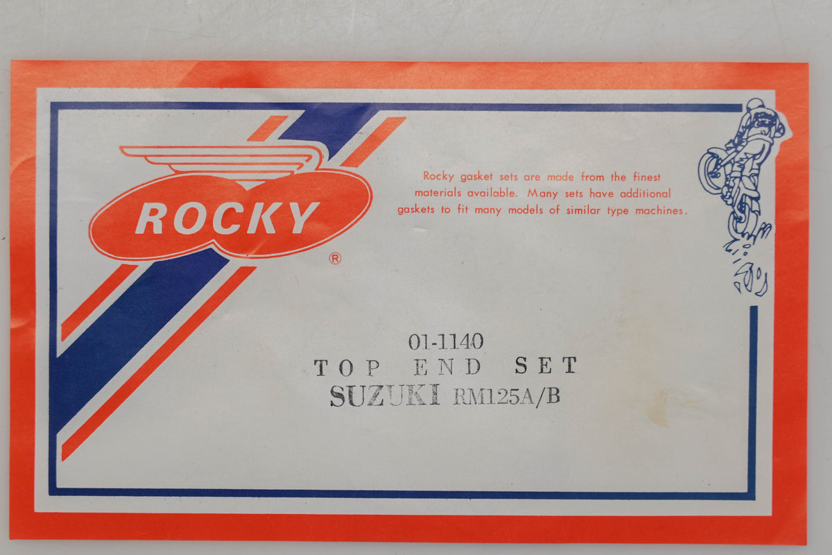 Rocky 01-1140 Top End Gasket Kit Suzuki RM125A/B Qty 1 NOS