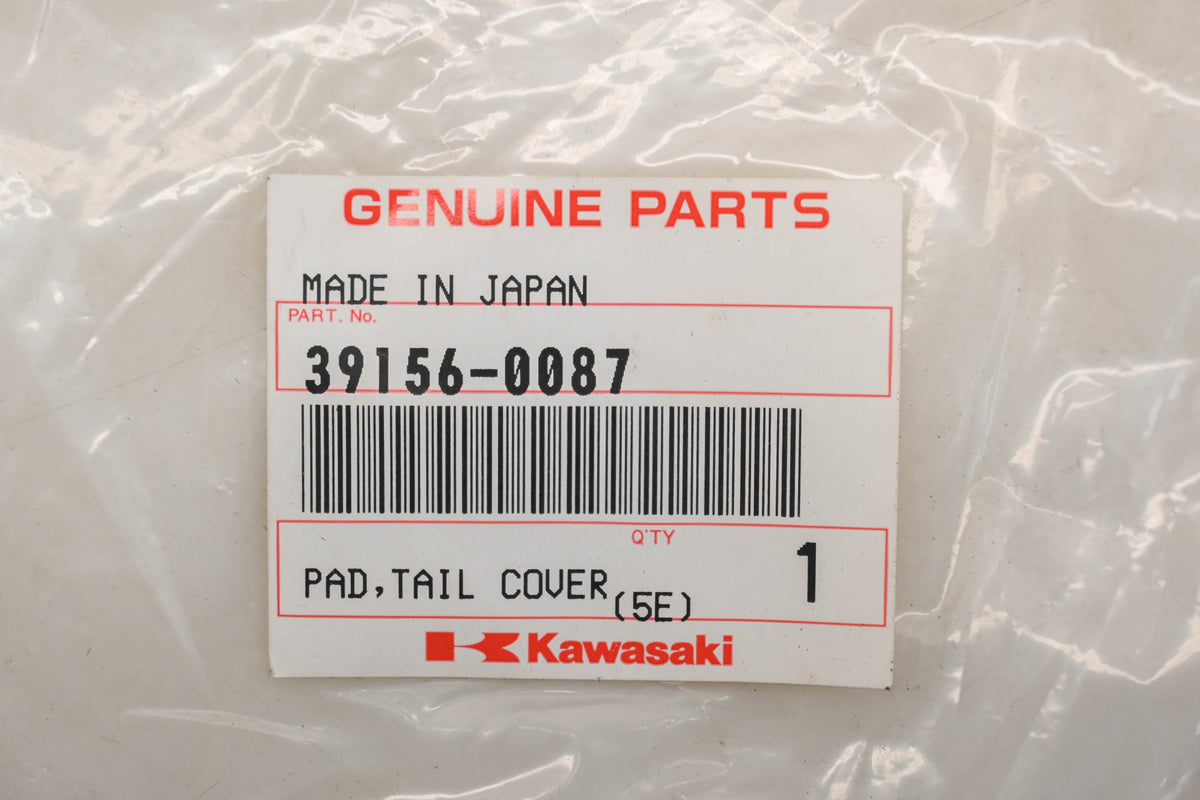 New OEM Kawasaki 39156-0087 Right Hand Tail Cover Pad Qty 1 NOS