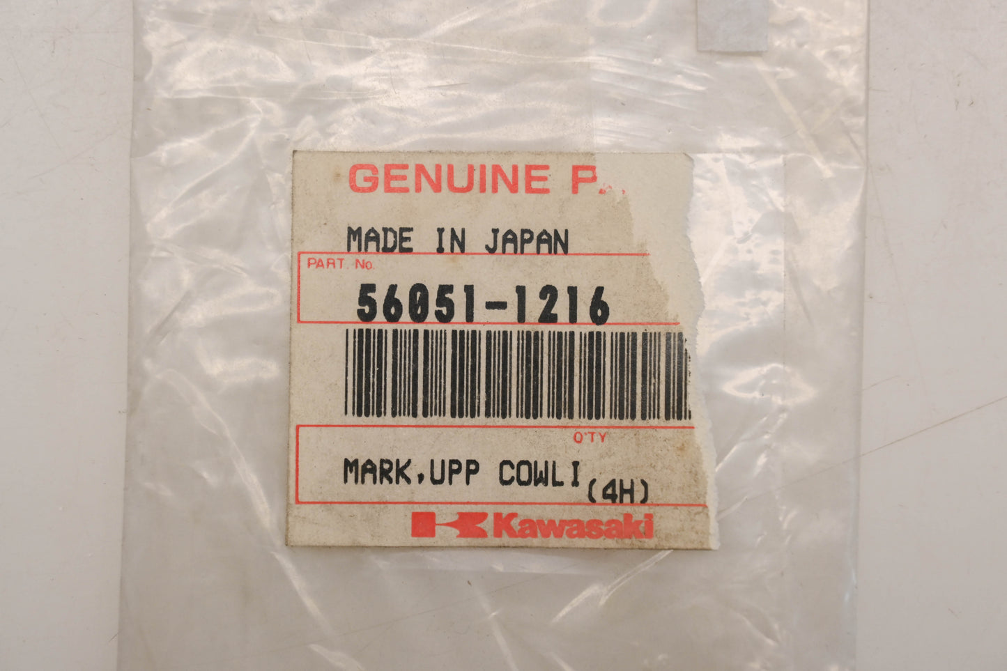 New OEM Kawasaki 56051-1216 Left Hand Side ZX-9R Decal Qty 1 NOS