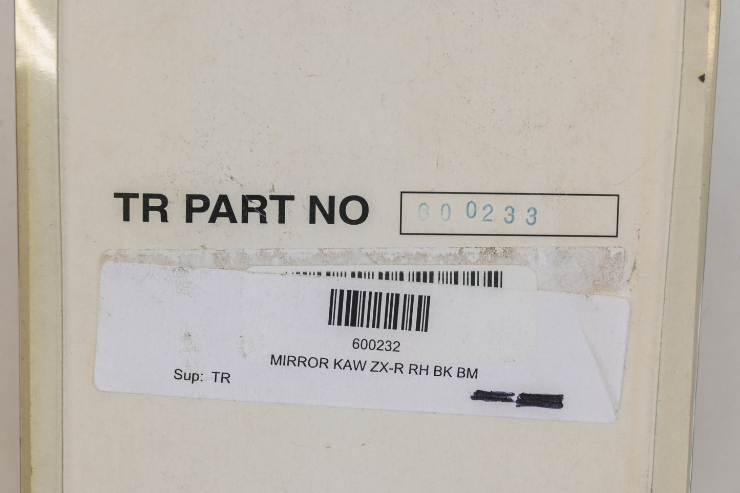 Bike Master 600232 Black Right Hand Kawasaki ZX-r Mirror Qty 1 NOS