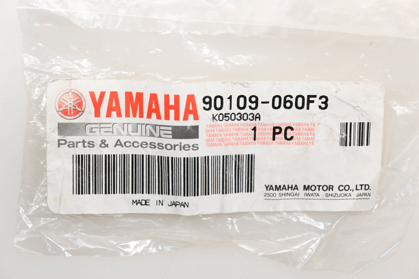 New OEM Yamaha 90109-060F3-00 Bolt Qty 1 NOS