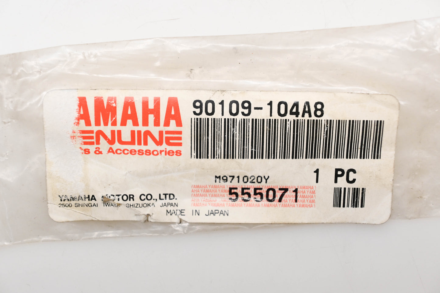 New OEM Yamaha 90109-104A8-00 Bolt Qty 1 NOS