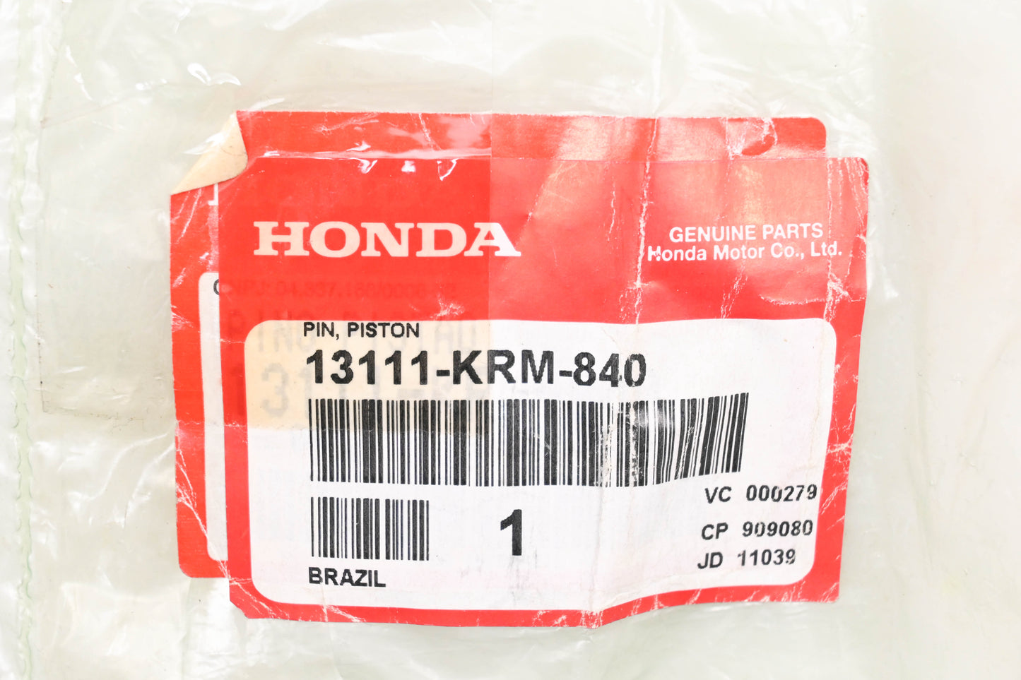 New OEM Honda 13111-KRM-840 Piston Pin Qty 1 NOS