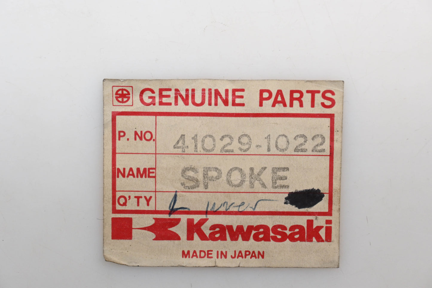 New OEM Kawasaki 41029-1022 Left Hand Inner Rear Spokes Qty 3 NOS