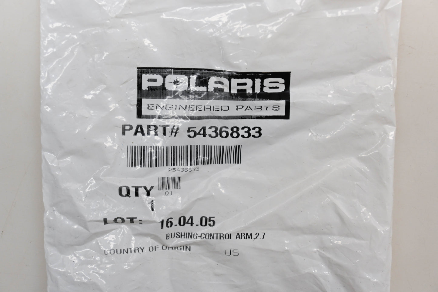 New OEM Polaris 5436833 Control Arm Bushing 2.7 Qty 1 NOS