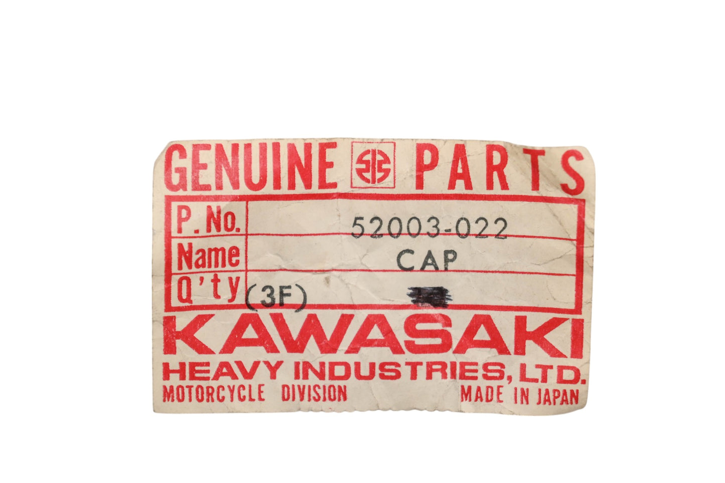 New OEM Kawasaki 52003-022 Oil Cap NOS