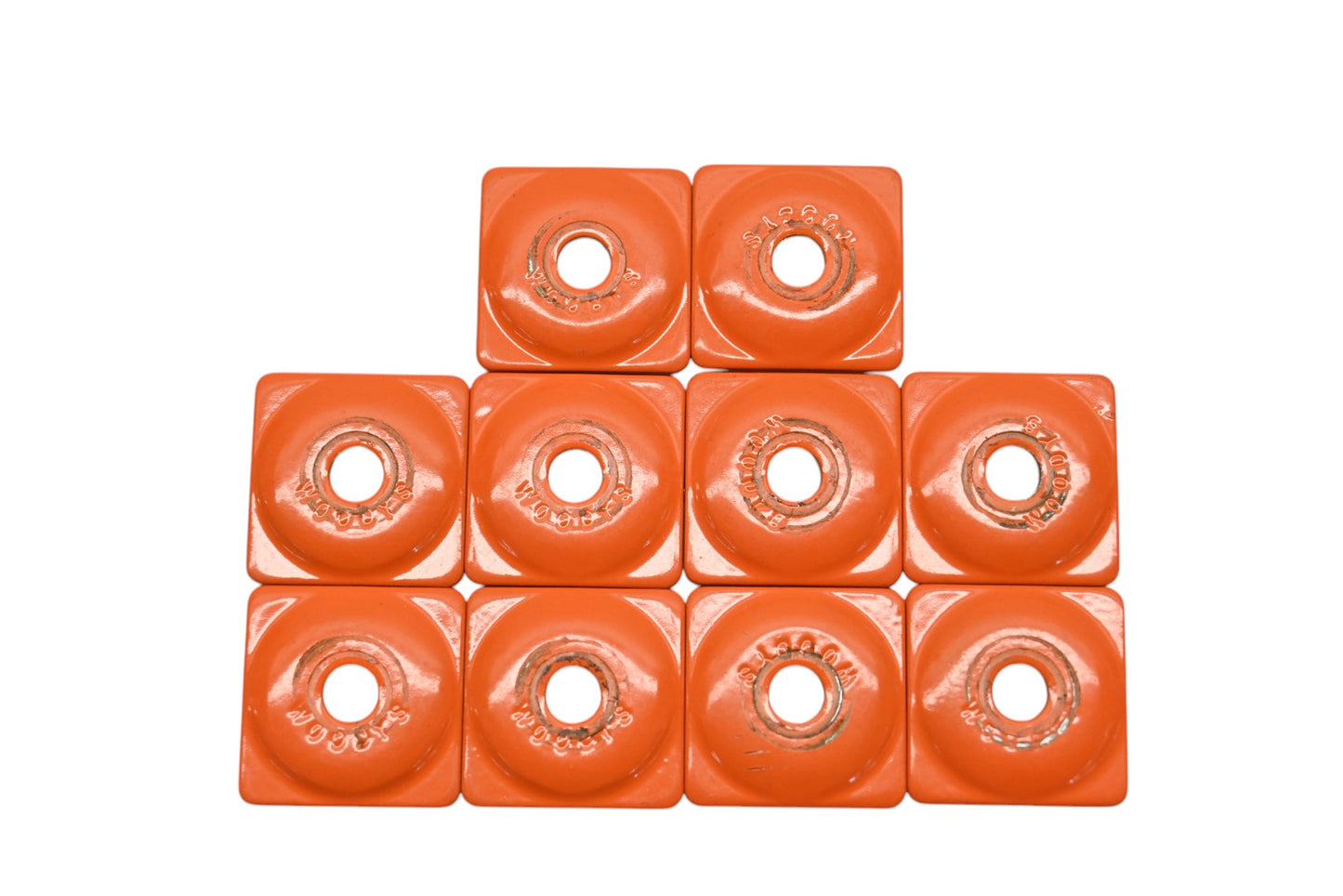 Woody's MEG-1325-C-1 Orange Square Plates Qty 10