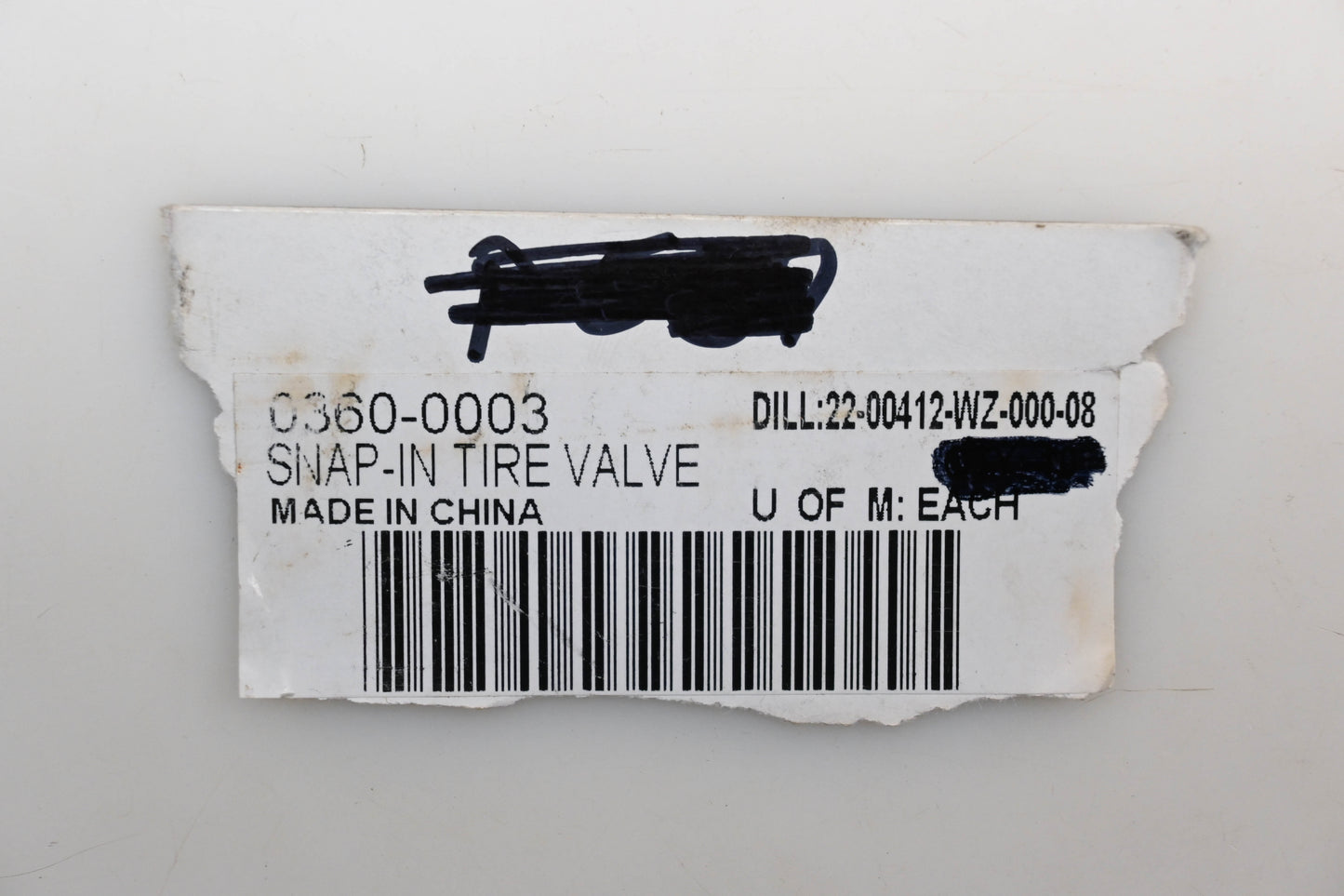Dill Air Controls 0360-0003 Snap-In Tire Valves Qty 4 NOS