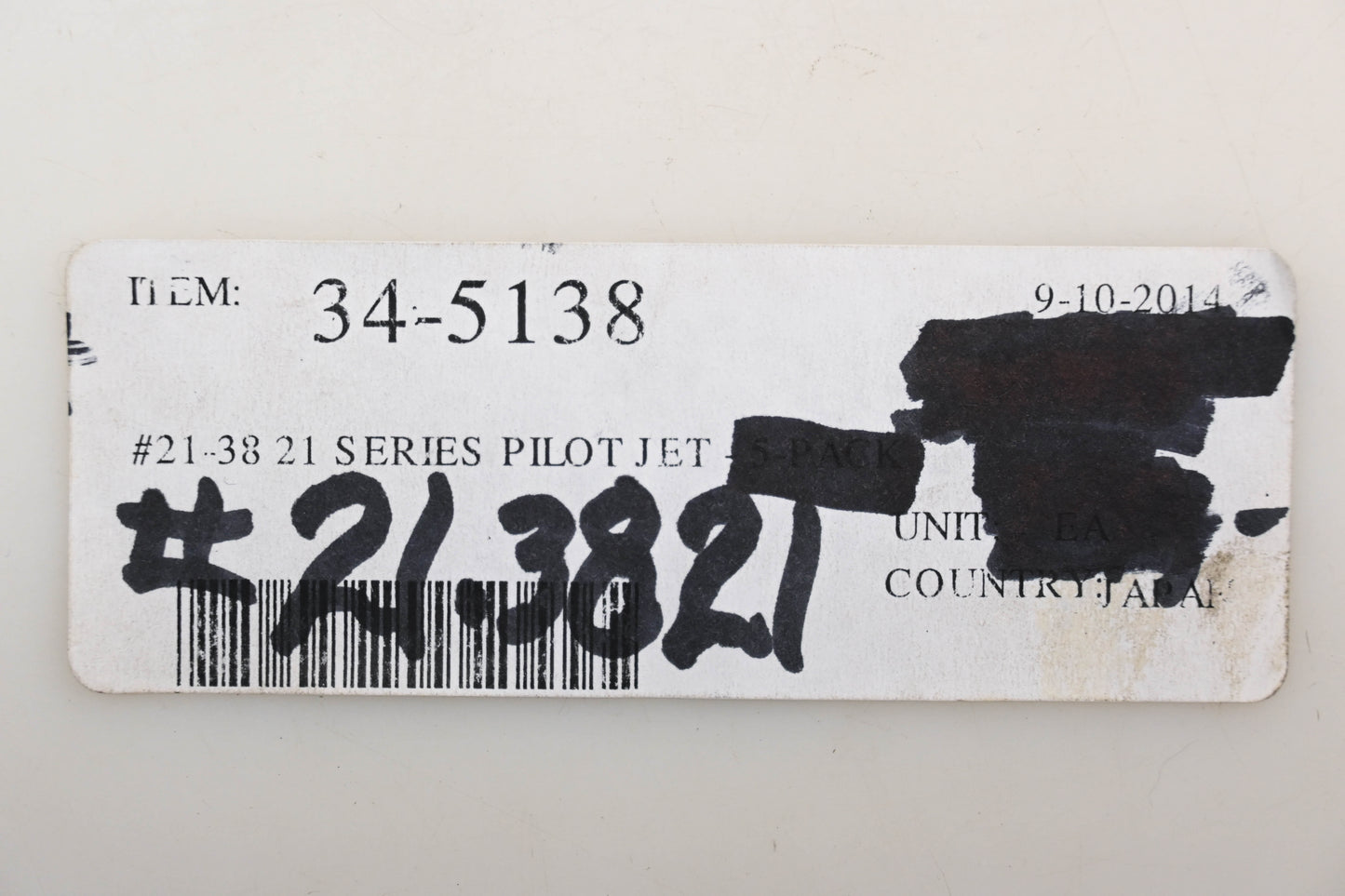 DG 34-5138 Keihin 21 Series Pilot Jet Size 38 Qty 1 NOS