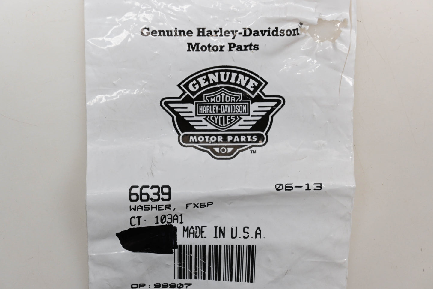 New OEM Harley-Davidson 6639 Washers Qty 2 NOS