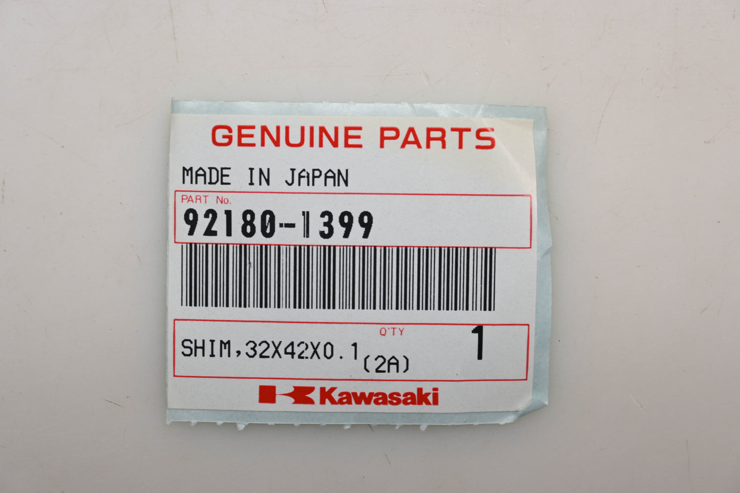 New OEM Kawasaki 92180-1399 Shim 32X42X0.15 Qty 1 NOS