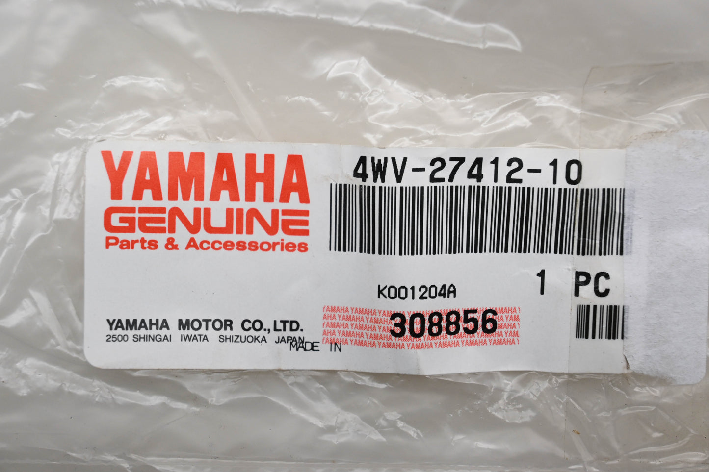 New OEM Yamaha 4WV-27412-10-00, 4WV-27412-10 Bracket Qty 1 NOS