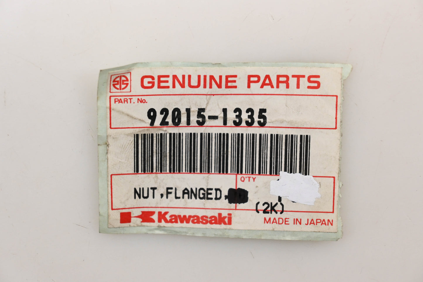 New OEM Kawasaki 92015-1335 Lock Flanged Nuts 10mm Qty 2 NOS