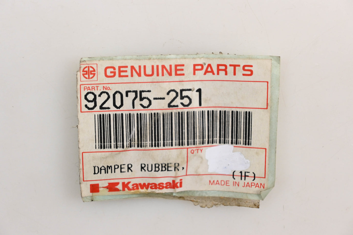 New OEM Kawasaki 92075-251 Side Cover Rubber Damper Qty 1 NOS