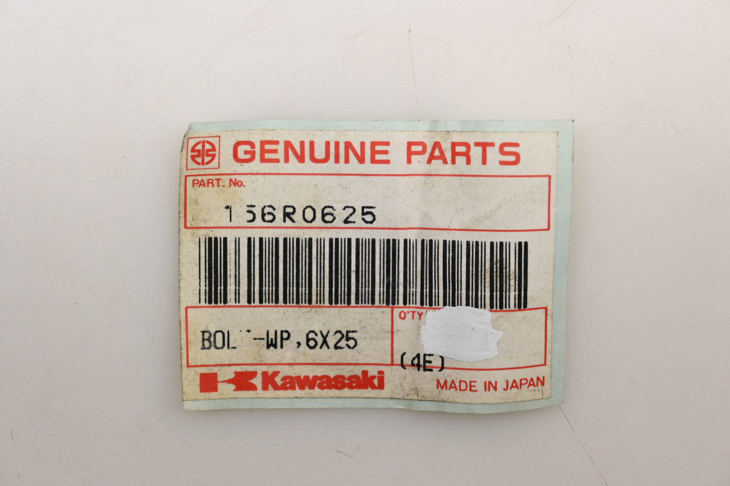 New OEM Kawasaki 156R0625 Bolt & Washer Assemblies Qty 3 NOS