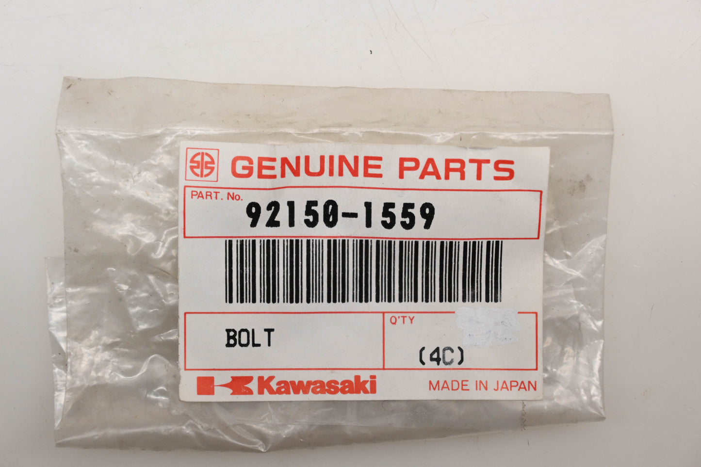 New OEM Kawasaki 92150-1559 Bolt Qty 1 NOS