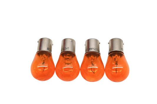 Candlepower 1156NA Mini Amber Turn Signal Light Bulb 12v 24cp Qty 4 NOS
