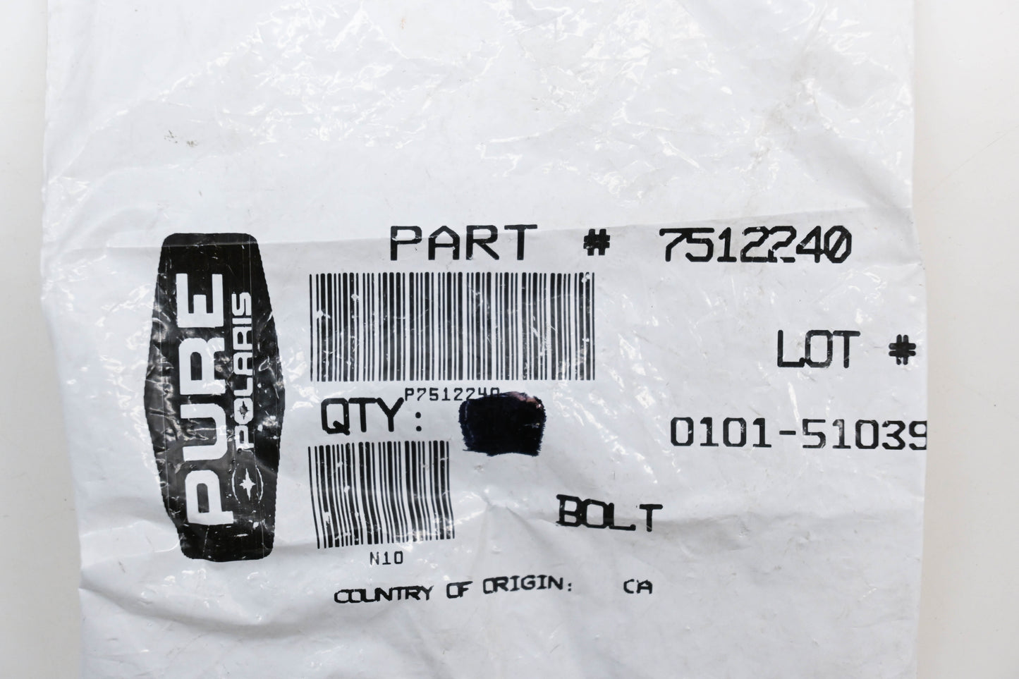 New OEM Polaris 7512240 Bolts Qty 2 NOS