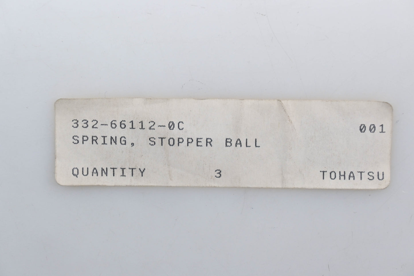 New OEM Tohatsu 332-66112-0 Springs Qty 3 NOS
