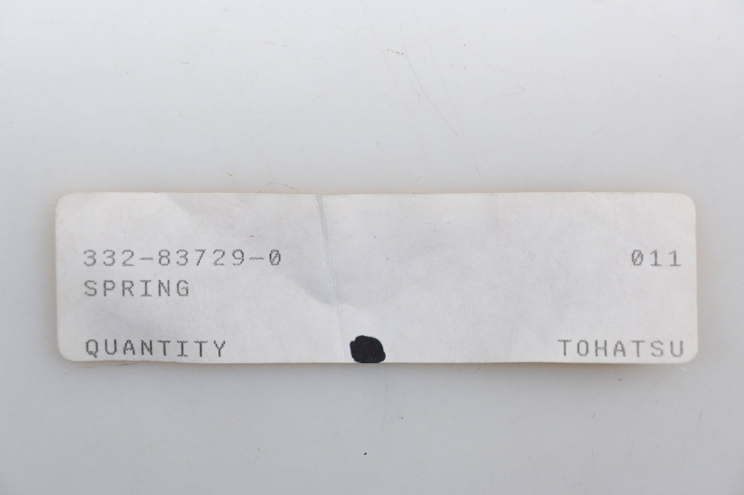 New OEM Tohatsu 332-83729-0, 332837290M Spring Qty 1 NOS