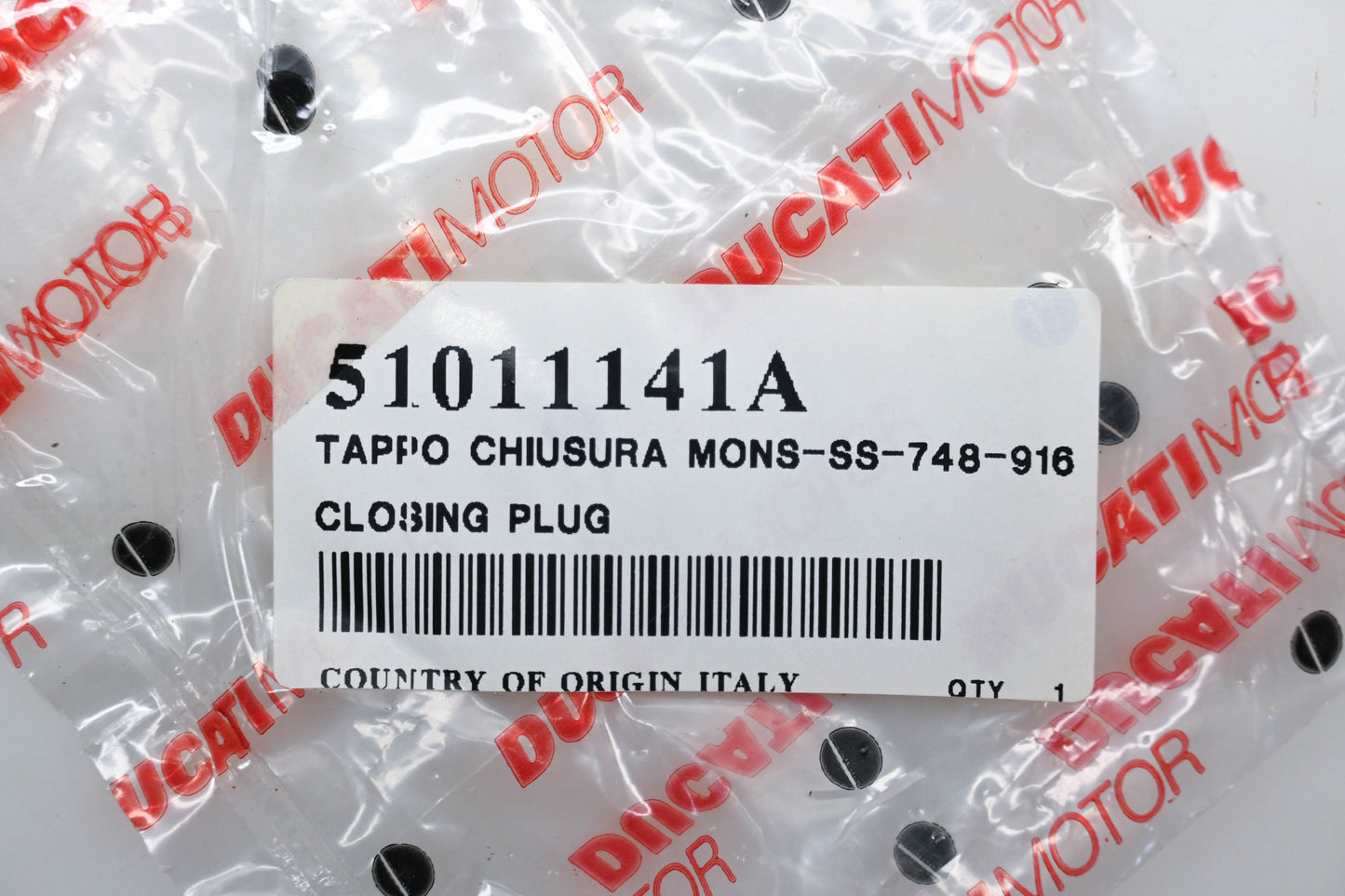 New OEM Ducati 51011141A Closing Plug Qty 1 NOS