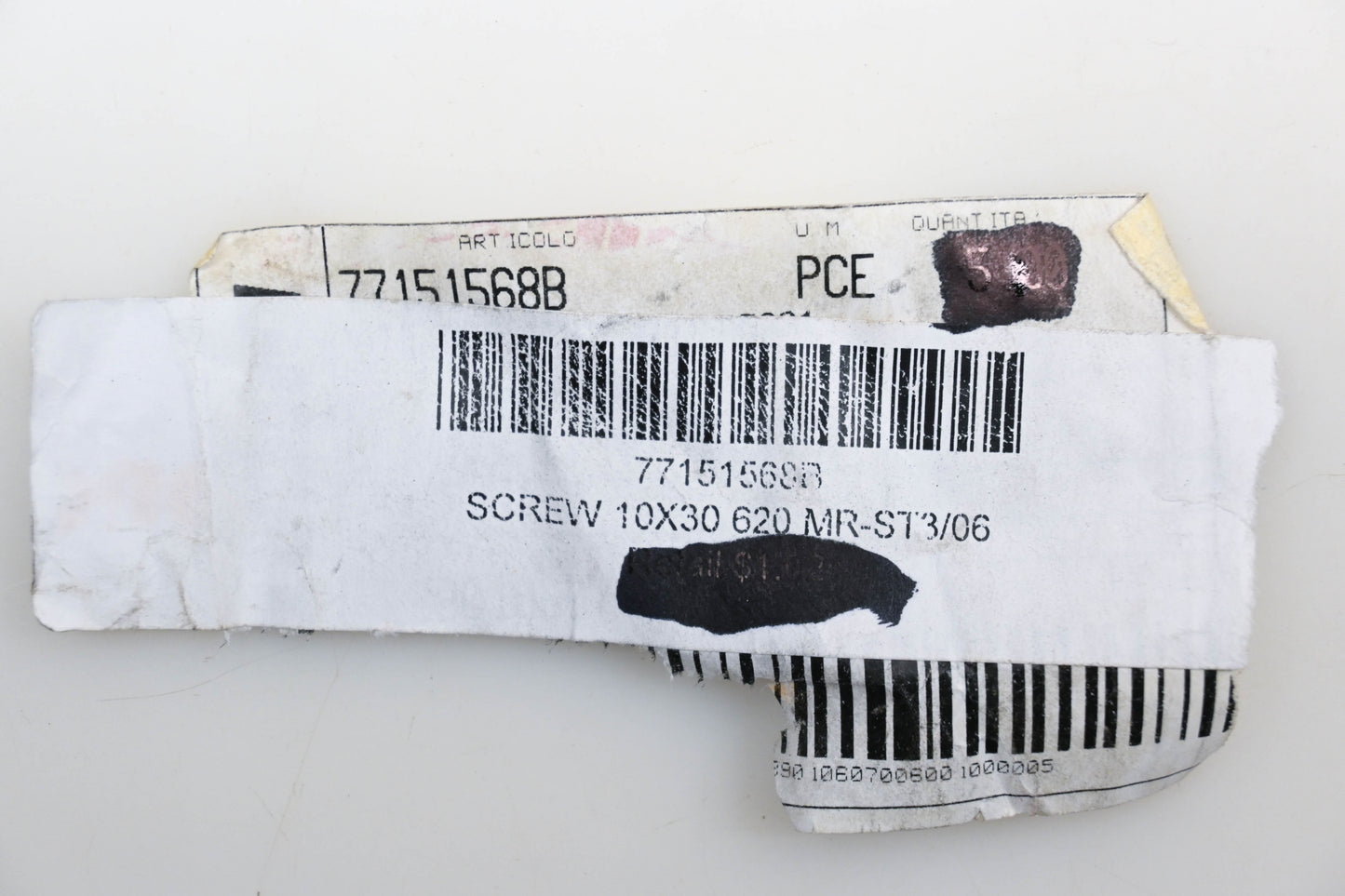 New OEM Ducati 77151568B Screw M10x30 Qty 1 NOS