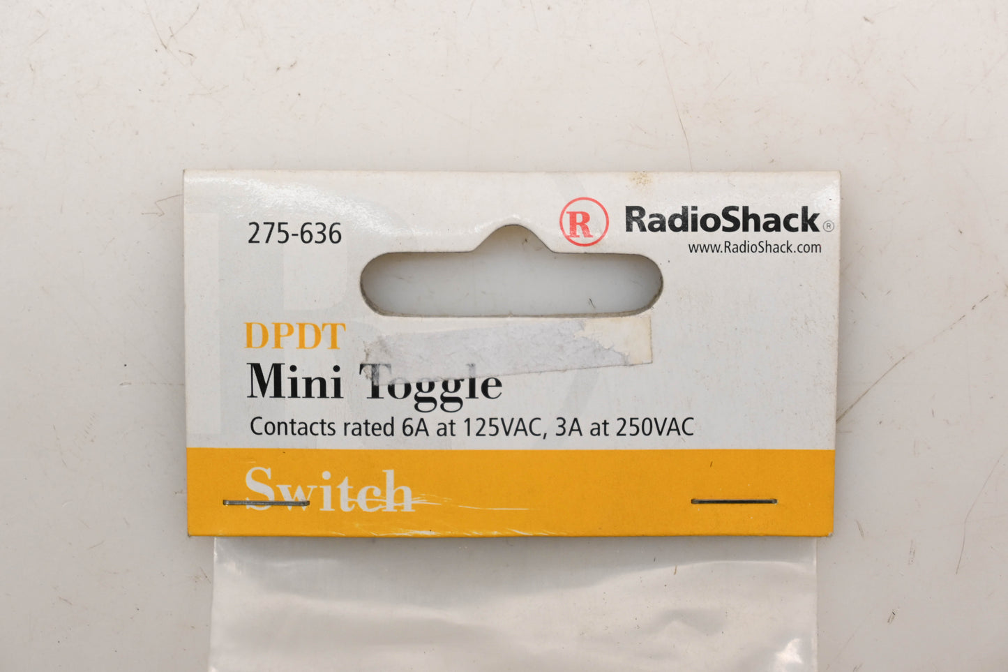 Radio Shack 275-636 DPDT Mini Toggle Switch Qty 1 NOS