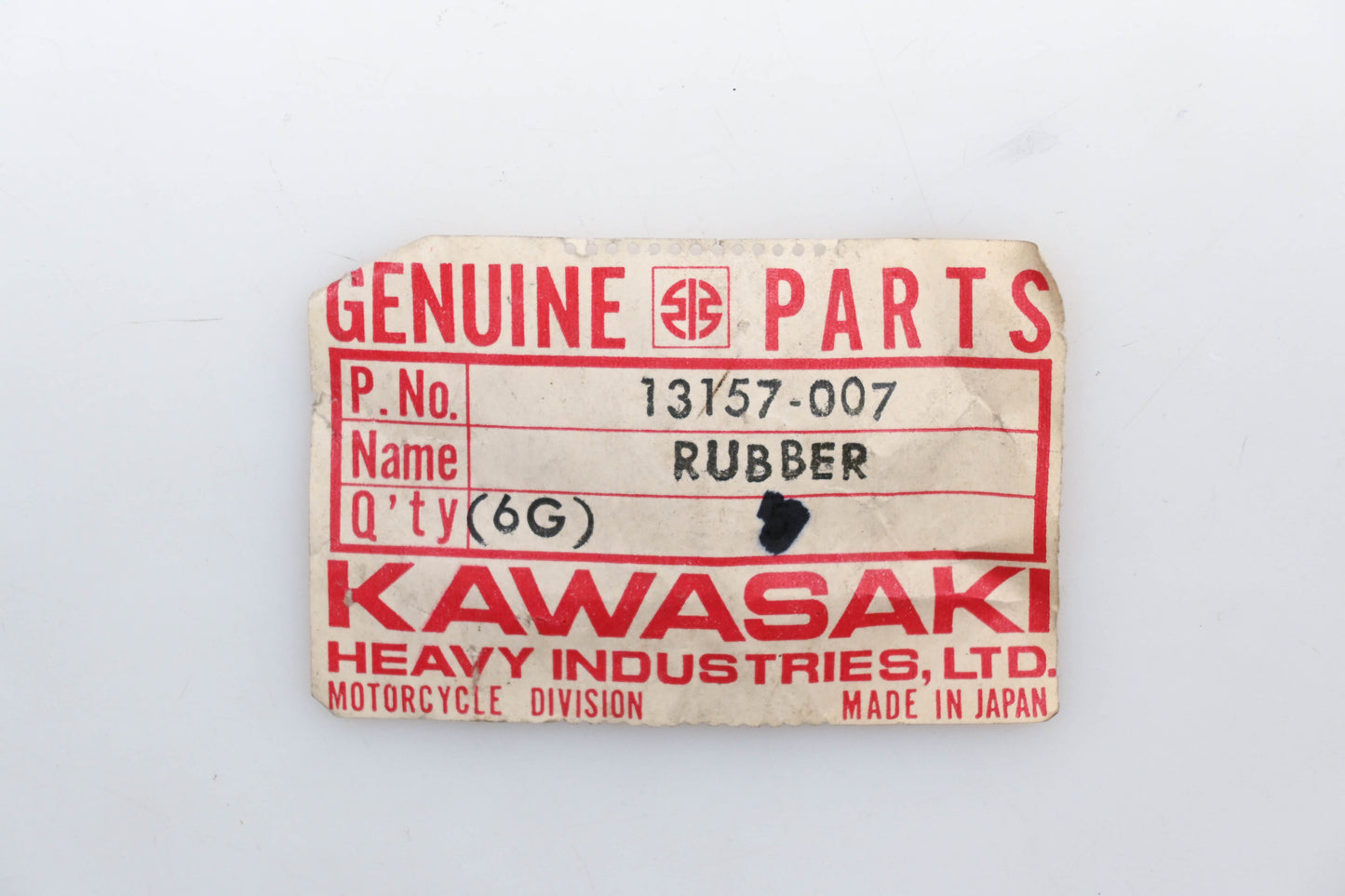 New OEM Kawasaki 13157-007 Shift Pedal Rubber Qty 1 NOS