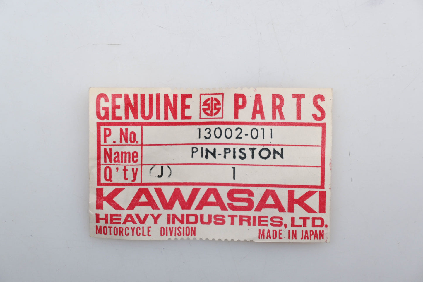 New OEM Kawasaki 13002-011 Piston Pin Qty 1 NOS