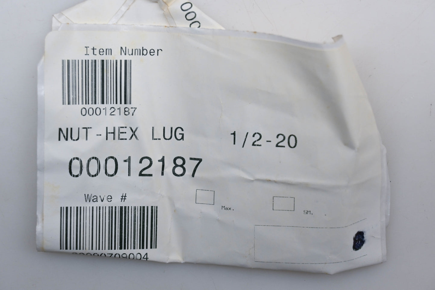 MTD 00012187 Hex Lug Nut NOS Qty 1 NOS