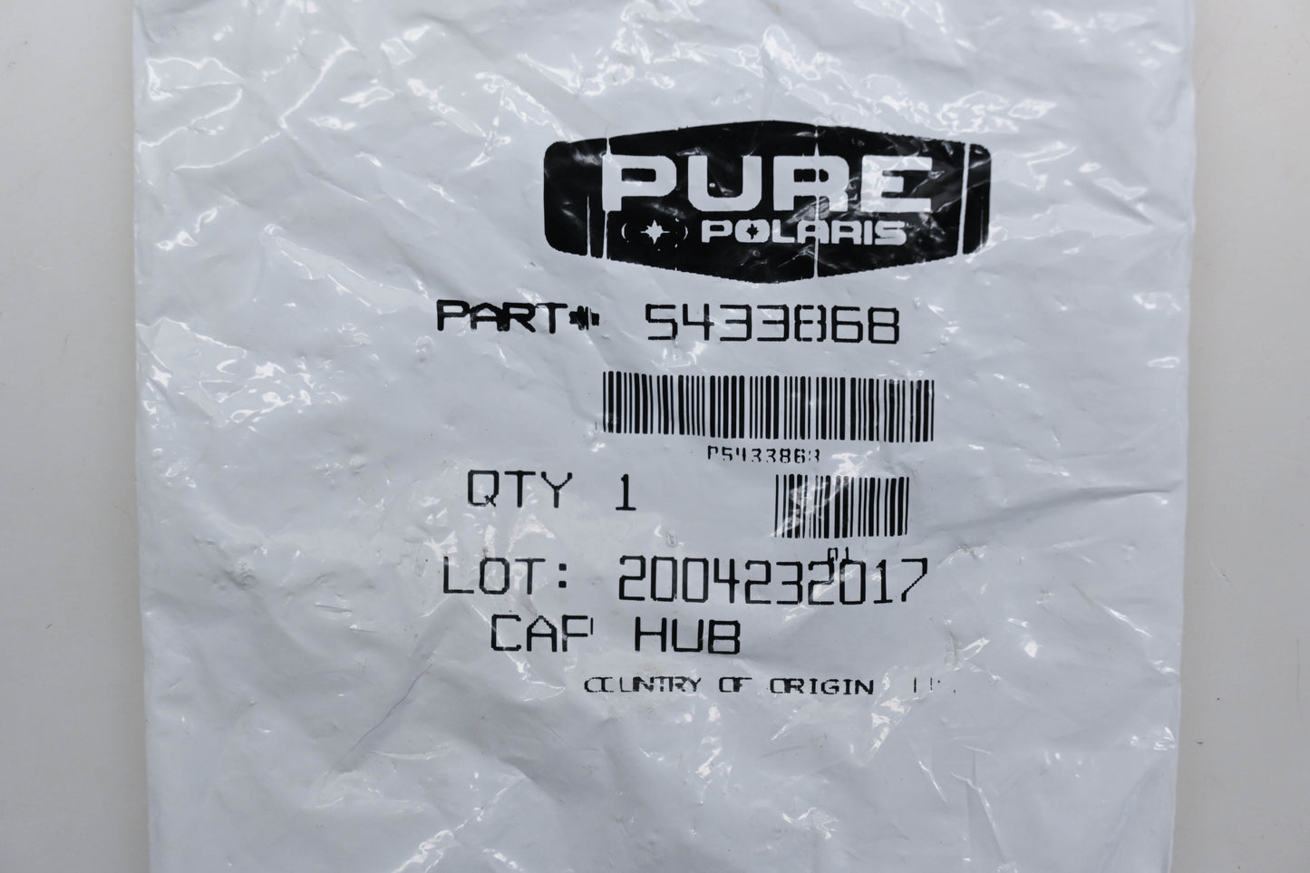 New OEM Polaris 5433868 Hub Cap Qty 1 NOS
