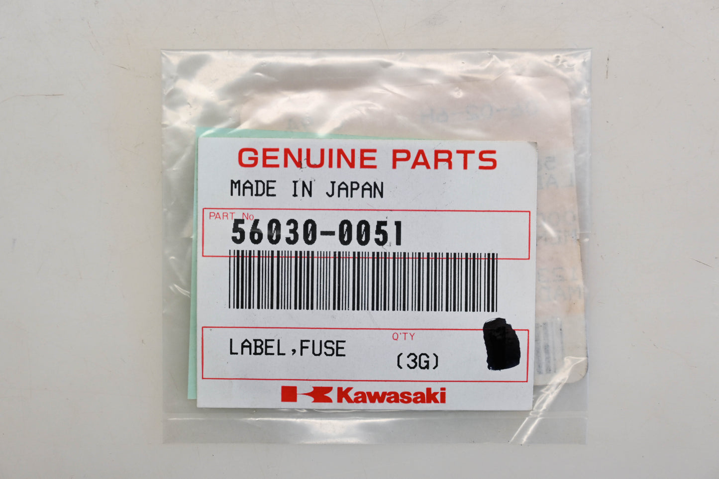 New OEM Kawasaki 56030-0051 Fuse Labels Qty 5 NOS