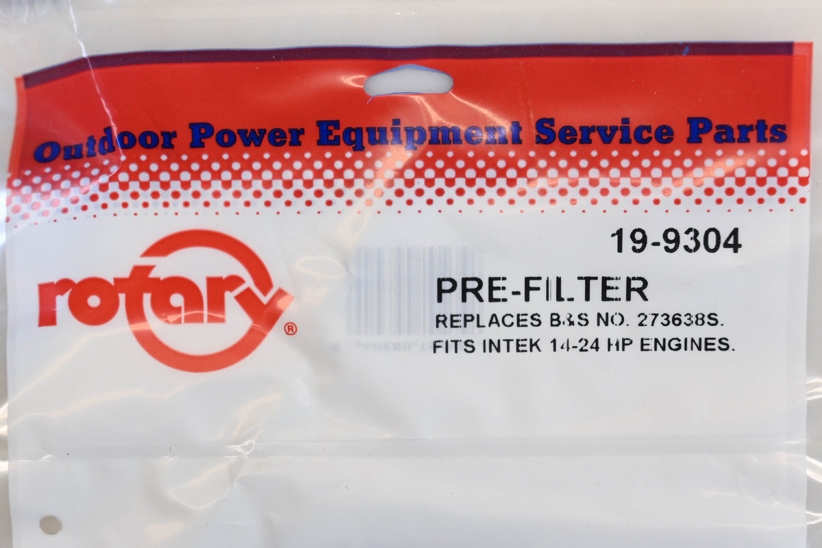 Rotary 19-9304, 273638S Foam Pre Filters Qty 2 NOS