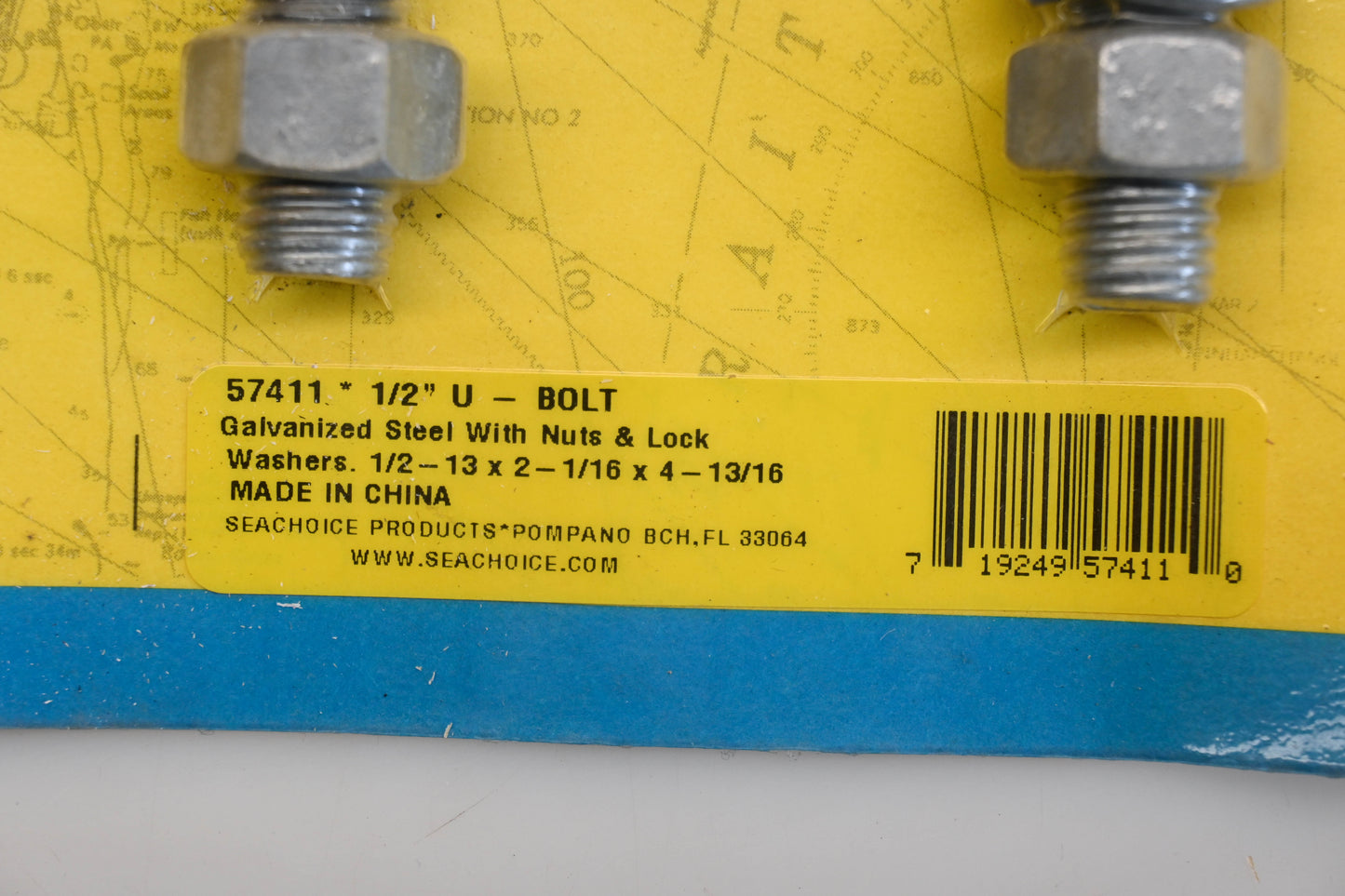 Seachoice 50-57411, 57411 1/2" U-Bolt Assembly Qty 1 NOS