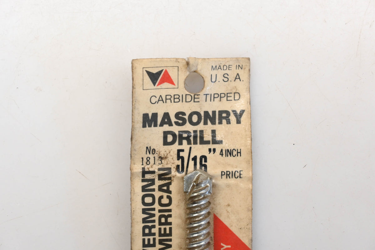 Vermont American 1813 5/16" x 4" Masonry Drill Bit Qty 1 NOS