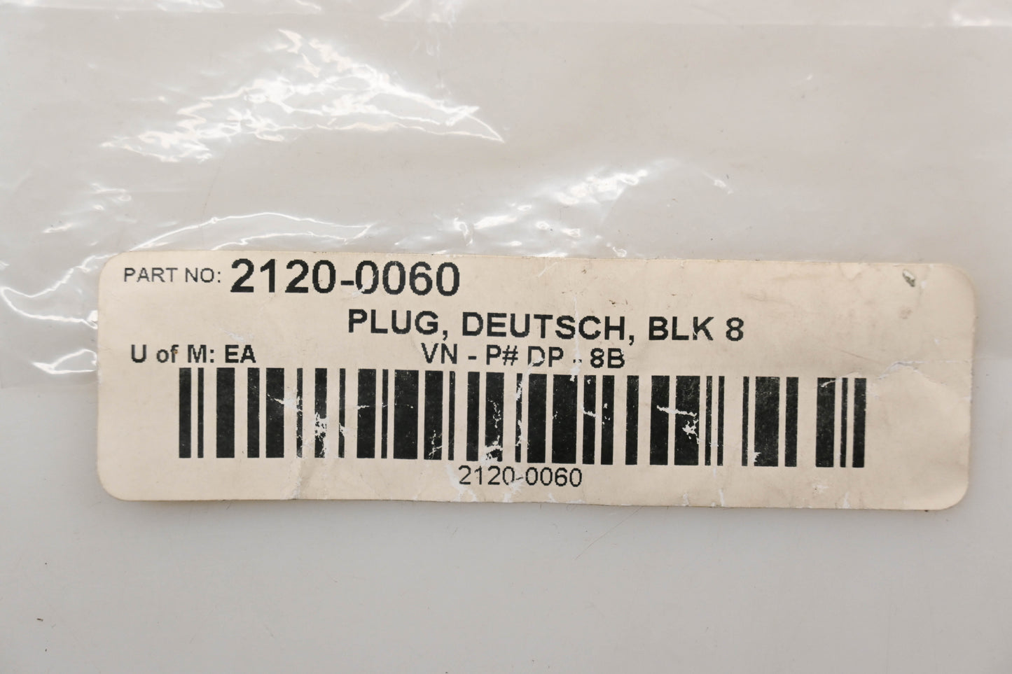 Namz 2120-0060, DP-8B Socket Deutsch Plug Black Qty 1 NOS
