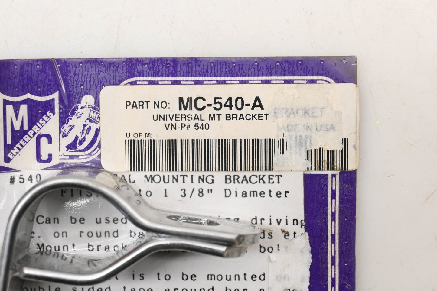 MC Enterprises MC-540-A Universal Mounting Bracket Qty 1 NOS