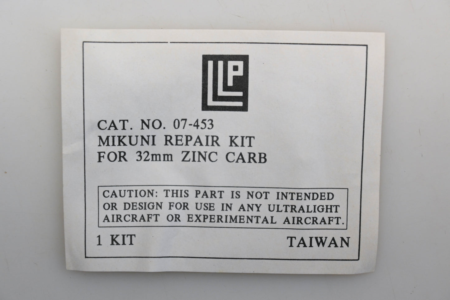 LLP 07-453, L453 Mikuni Repair Kit Qty 1 NOS
