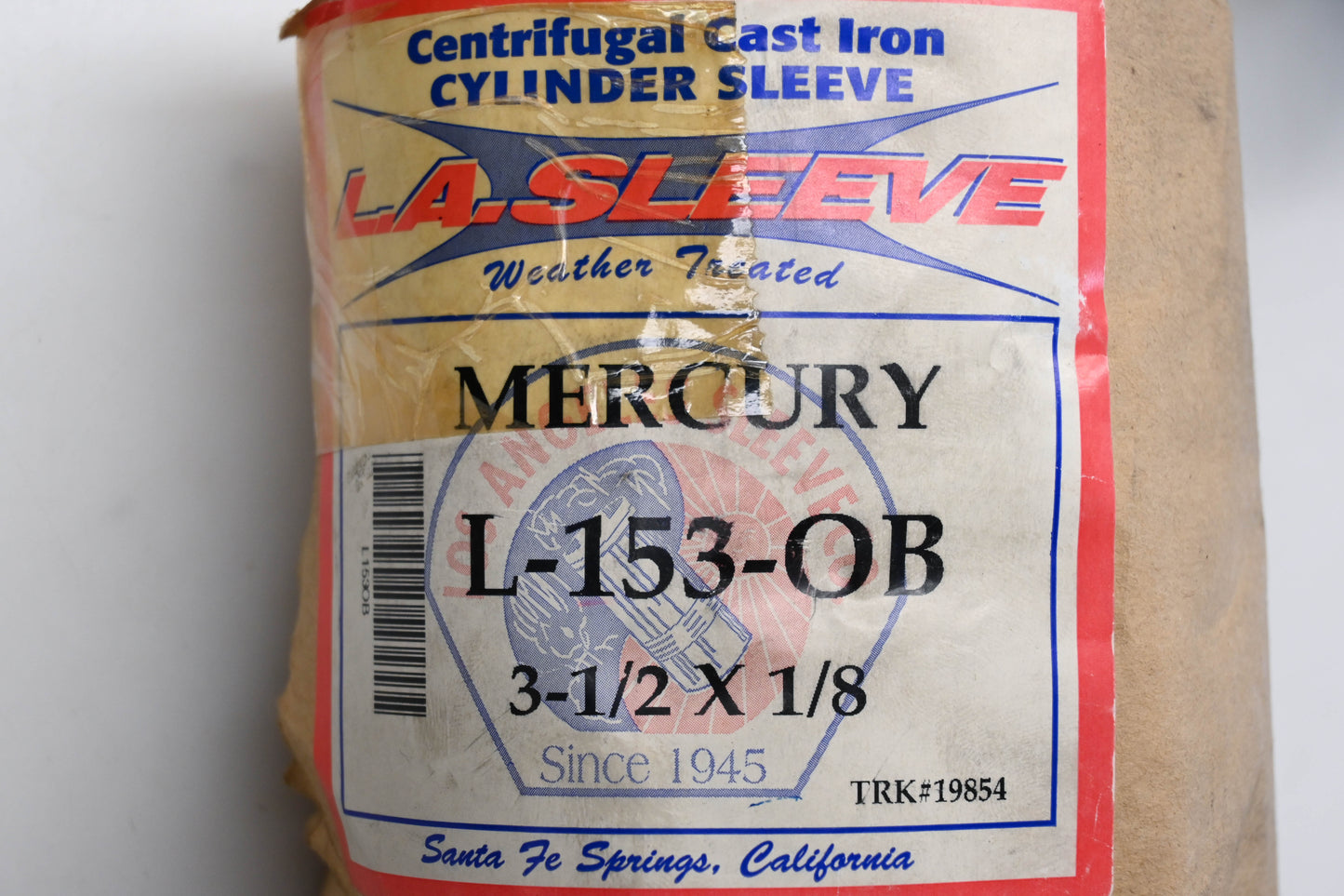 L.A. Sleeve L-153-OB Cast Iron Cylinder Sleeve Qty 1 NOS