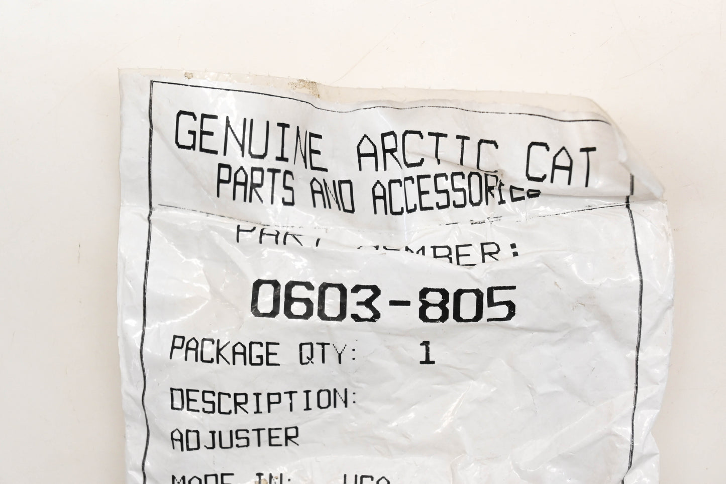 New OEM Arctic Cat 0603-805 Spring Adjuster ZR ZRT Powder Thundercat Firecat Qty 1 NOS