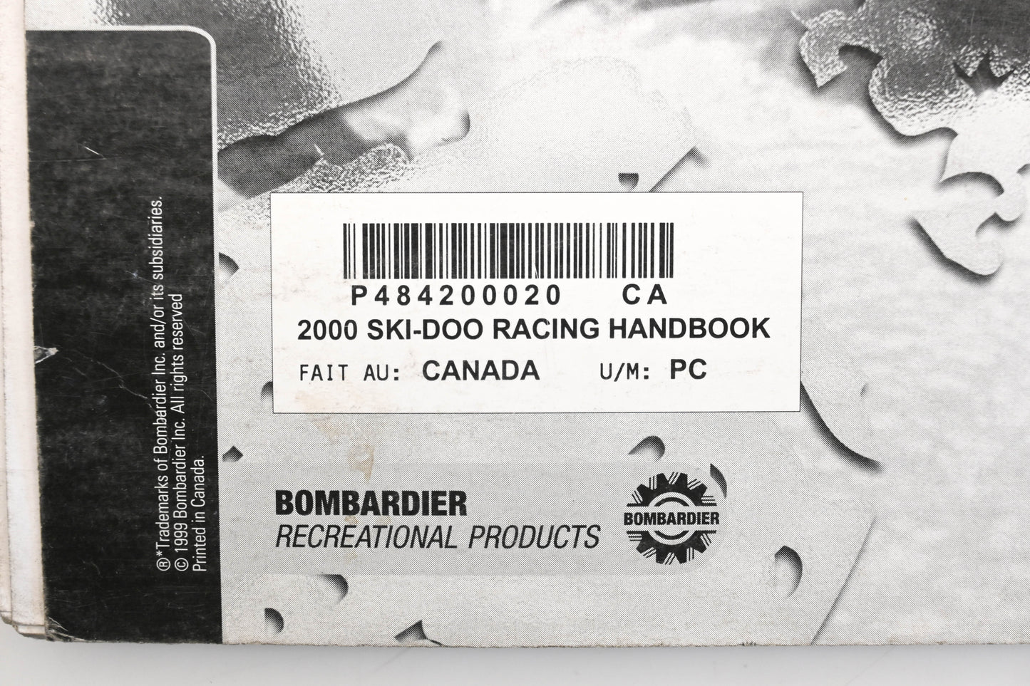 OEM Ski-Doo 484200020 2000 Racing Handbook
