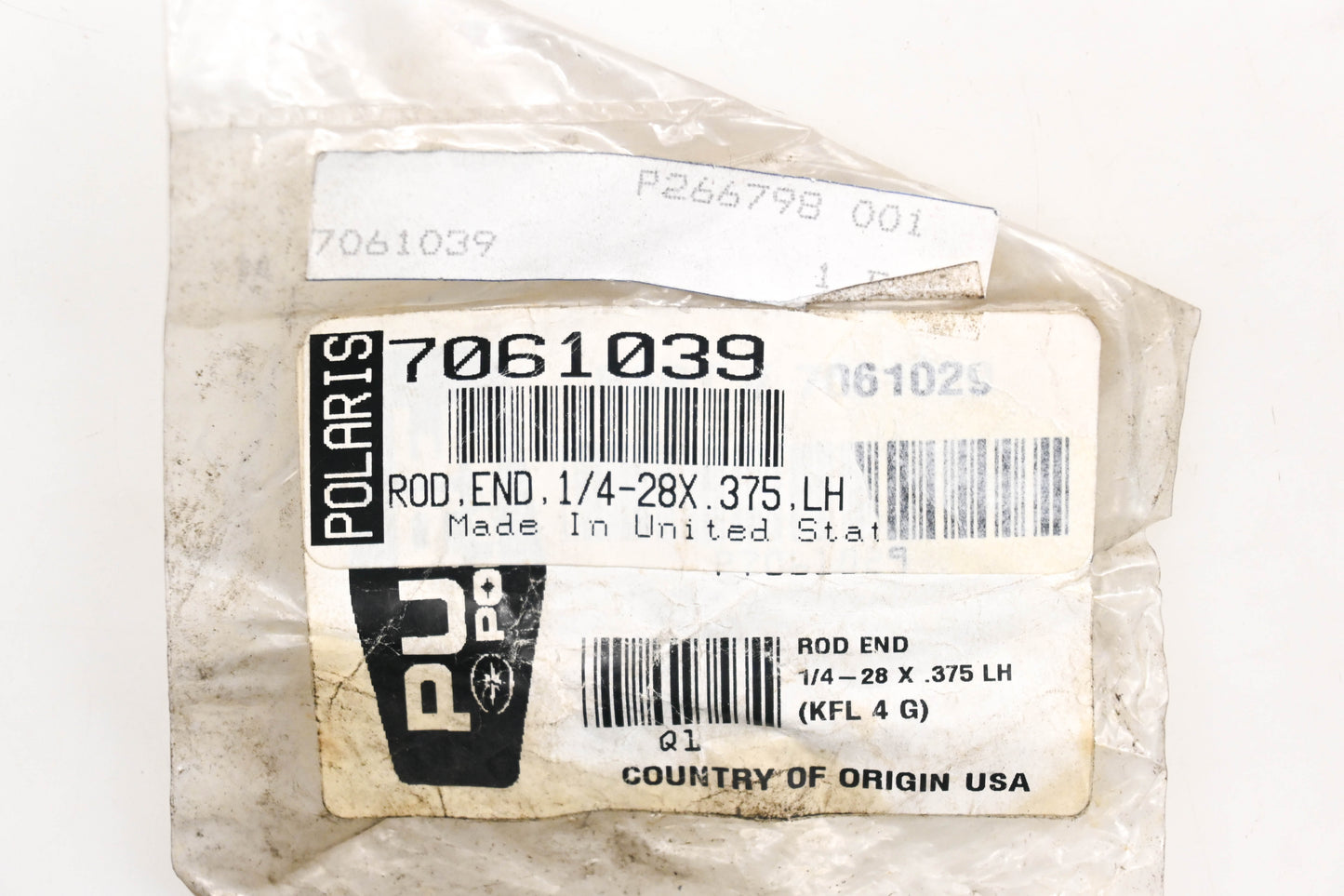 New OEM Polaris 7061039 Left Hand 1/4-28X.375 Rod End Qty 1 NOS