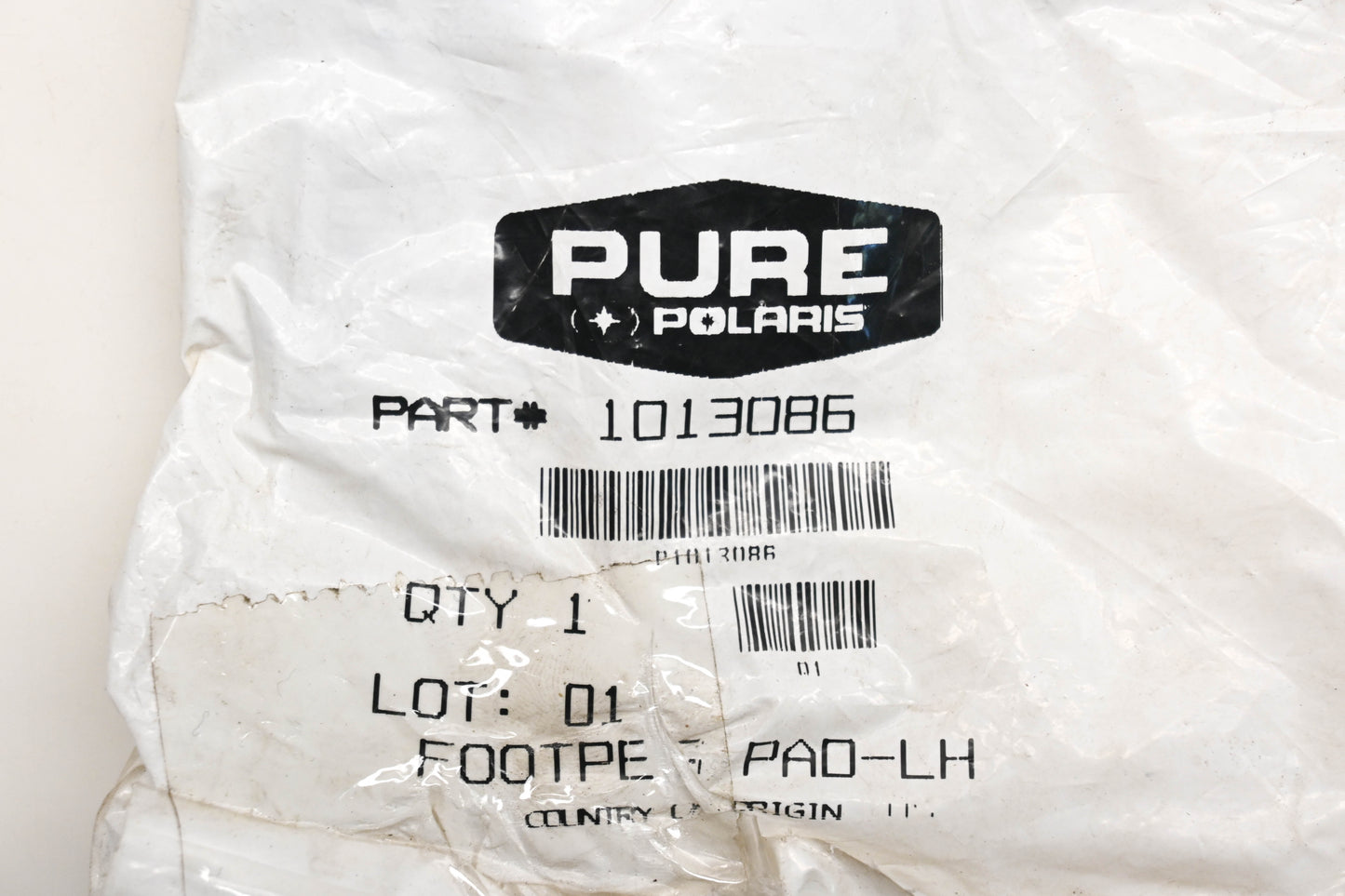 New OEM Polaris 1013086 Left Hand Foot Peg Pad Assembly Qty 1 NOS