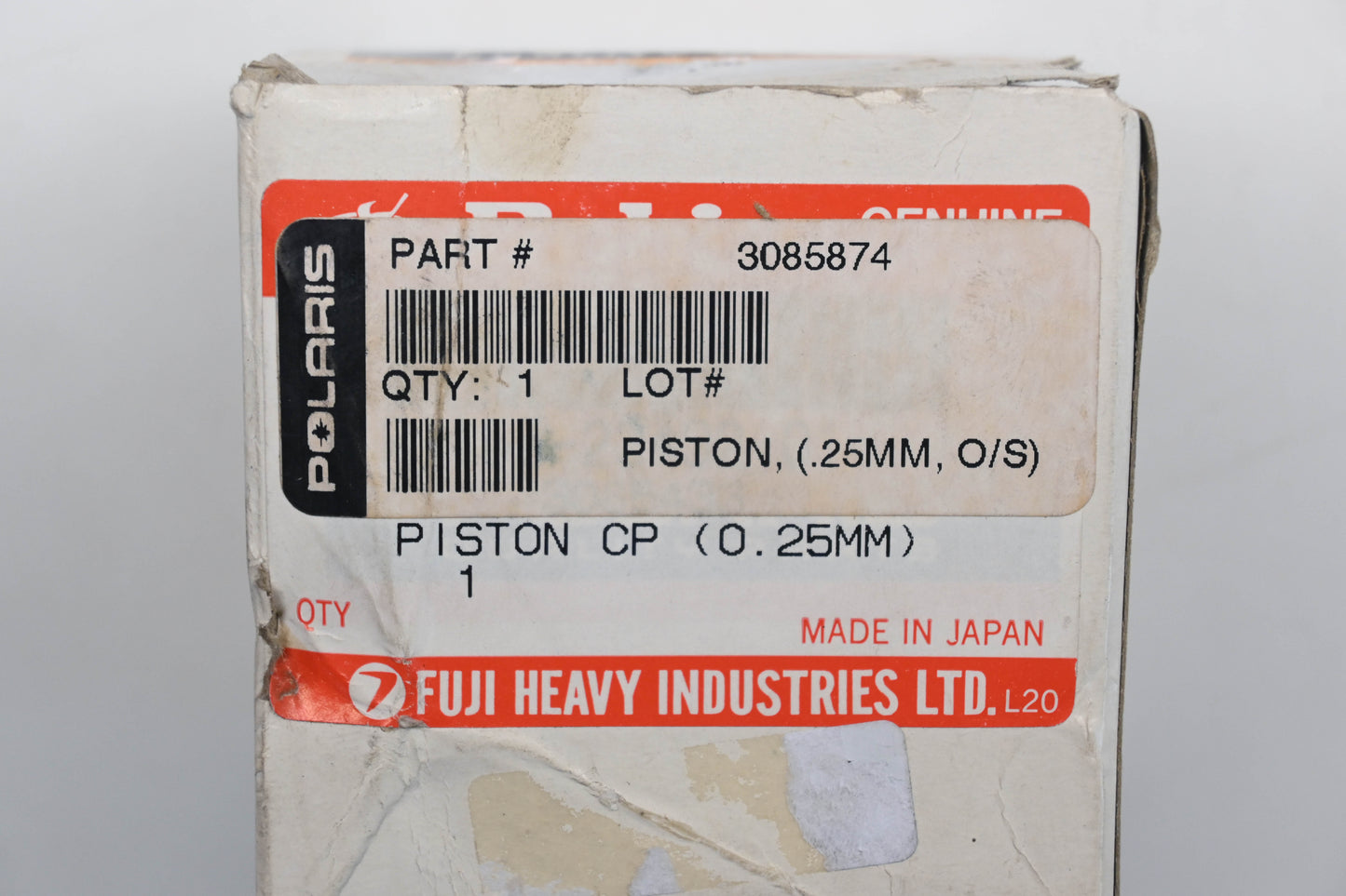 New OEM Polaris 3085874 Fuji Heavy Industries Piston .010"/.25mm O/S Qty 1 NOS